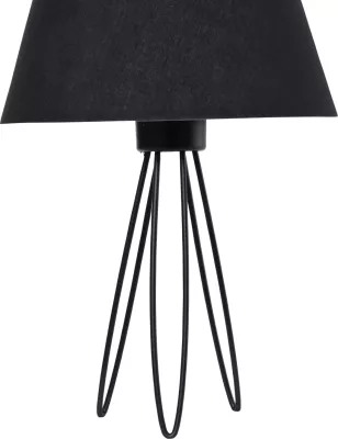 Llambë tavoline LIVO FH4708.01 e zezë me bazë trekëmbëshe metalike Φ22x36Hcm