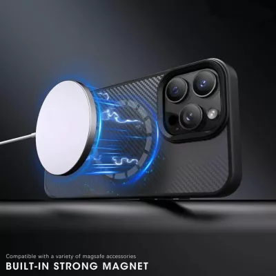 Mbështjellës Wozinsky Carbon Fiber me MagSafe për Samsung Galaxy S25+, Kafe