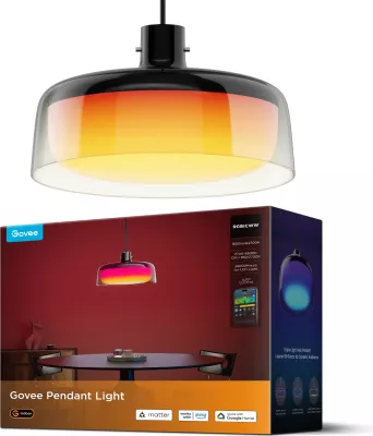 Llambë varëse smart Govee RGBICWW, RGBIC 360°, 2700-6500K, CRI95, e zezë