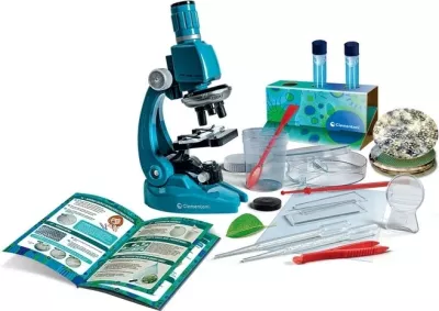 Mikroskop edukativ Clementoni Scientific Fun Super Microscope, për fëmijë, Blu