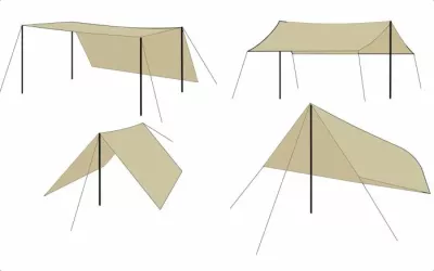 Tendë hije BRUNNER UV SUNNY 2x3m, bezhë, set me 2 shtylla