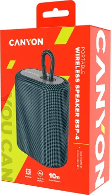 Altoparlant CANYON BSP-4 5W Bluetooth 5.0, Hiri i errët