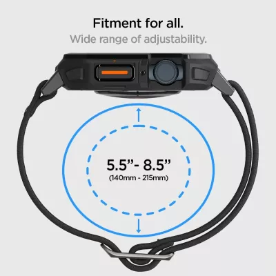 Mbështjellës Spigen Lite Fit Pro me rrip për Apple Watch 4/5/6/7/8/9/SE 44/45mm, e zezë