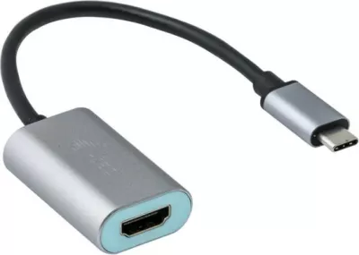 Adapter USB-C në HDMI I-Tec, 4K/60Hz, 0.15m, metalik, gri/turkeze