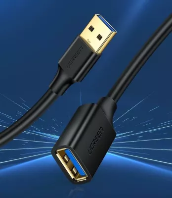 Kabllo zgjatëse USB-A Ugreen US129 USB 3.0 1.5 m Male-Female, e zezë