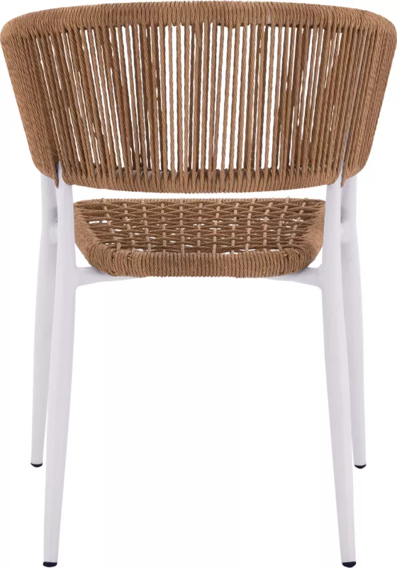 Karrige e bardhë alumini EULO me ratan sintetik bezhë FH5783.02 56x60x78H cm