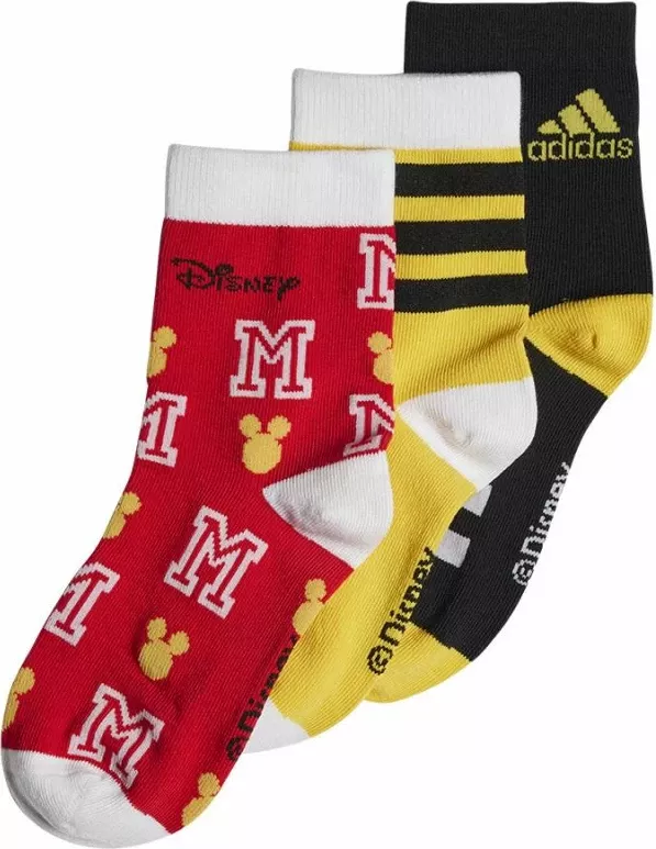 Çorape për fëmijë Adidas X Disney Mickey Mouse, 3 palë [Madhësia: 31-33]