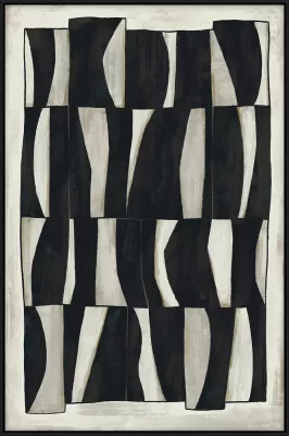 Pikturë dekorative Cebra, kornizë druri e zezë, kanavacë, 80x120x4cm