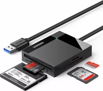 Lexues kartelash UGREEN All-in-One MPN 30333 USB 3.0 0.5m deri 512GB 5Gbps, i zi, Box