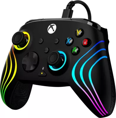 Kontroller me kabllo Turtle Beach Afterglow Wave për Xbox/PC, RGB, i zi