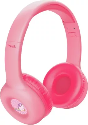 Kufje Trust Nouna, me ose pa kabllo, USB Type-C, Bluetooth, Rozë