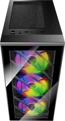 Kasë FSP CMT192, Midi Tower, PC, ATX, micro ATX, Mini-ITX, SPCC, Tempered glass, Multi, Black
