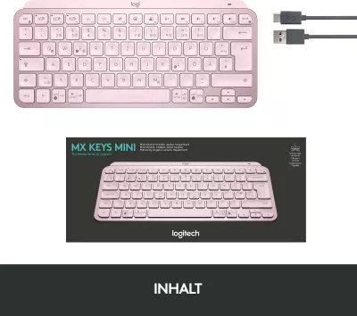 Tastierë Logitech MX Keys Mini, Wireless, LED, Pink