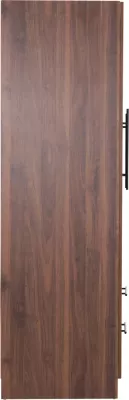 Dollap me 3 dyer, 2 sirtarë, ngjyrë arrë/wenge, CARYS FH746.11, 150x55.5x160cm