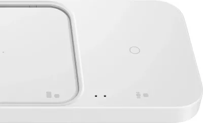 Kufje Samsung EP-P5400, telefon inteligjent, orë inteligjente e bardhë USB me karikim me valë në ambiente të brendshme