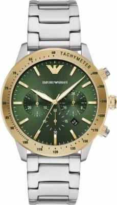 Orë dore për meshkuj Emporio Armani, e gjelbër