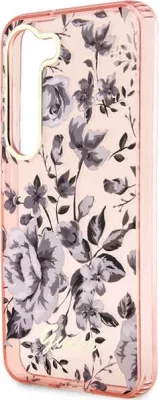 Mbështjellës Guess GUHCS23MHCFWSP për Samsung Galaxy S23+, Flower Collection, Rozë