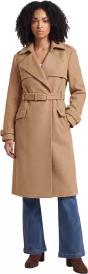 Pallto trench për femra Guess EVE MELTON TRENCH W6BL51 W4138, taupe [Madhësia: L]