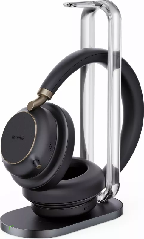 Kufje Yealink BH76 Plus me qëndrim karikimi UC USB-C/A e zezë