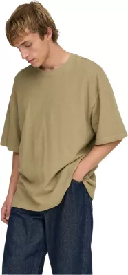 Maicë për meshkuj Only & Sons Onslenny Ovz Ss Strct Tee Noos 22036392, kafe [Madhësia: L]