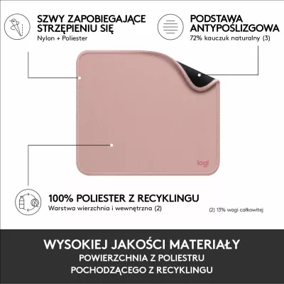 Mauspad Logitech Studio Series 956-000050 23x20cm 3mm Darker Rose