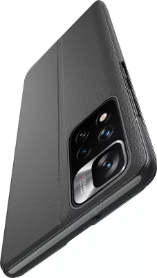 Mbështjellës Hurtel Eco Leather View Case për Xiaomi Redmi Note 11 Pro+ 5G / 11 Pro 5G / Mi 11i HyperCharge / Poco X4 NFC 5G, kaltër