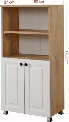 Dollap multifunksional Hanah Home, Tuvalle 017, ngjyrë lis safir dhe arre