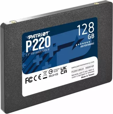 SSD disk PATRIOT P220 128GB 2.5" SATA3, e zezë
