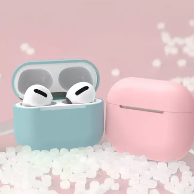 Mbështjellës Hurtel për AirPods 1/2, silikon i butë, i bardhë