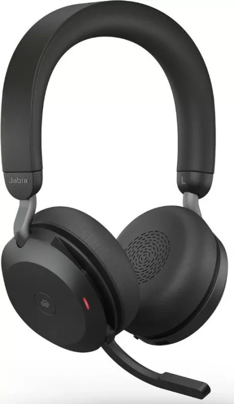 Kufje Jabra Evolve2 75, USB-A UC me Stand Tavoline, E Zezë, Wired & Wireless