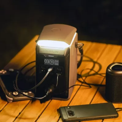 stacion energjie portativ EcoFlow Trail 300 DC 288Wh/300W LiFePO₄, 2x USB-C 140W, gri e errët