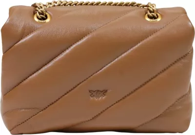 Çantë krahu Pinko Love Puff Mini CL Sheep Nappa 100039 A0F2, kafe