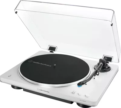 Gramafon audio-technica AT-LP70XBTWS, Bluetooth, phono i integrum, bardhë/argjendtë