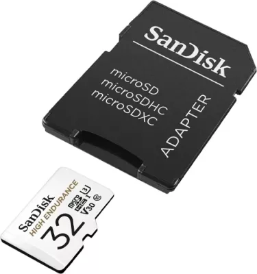 kartelë memorje microSD SanDisk High Endurance SDSQQNR-032G-GN6IA 32GB Class 10 U3 V30 me adapter SD