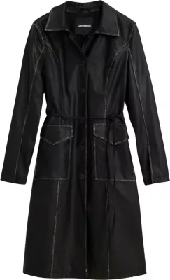 Pallto trench për femra Desigual CHAQ_LILLY 25WWEW33, e zezë [Madhësia: XL]