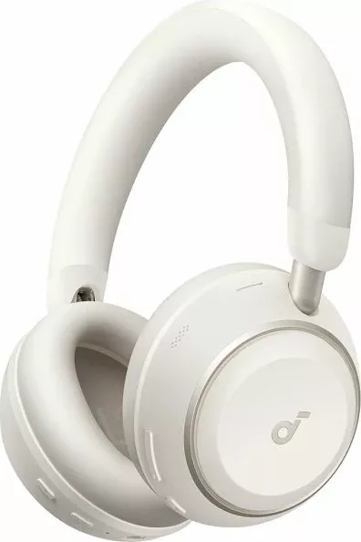 Kufje ANKER Soundcore Space 2, Bluetooth over-ear me ANC, Hi-Res/LDAC, të bardha, set me çantë udhëtimi + kabllo