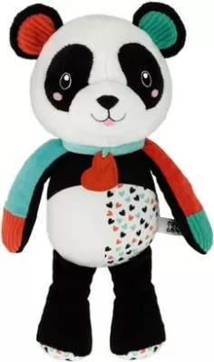 Lodër pelushi Clementoni Love me Panda, për foshnje dhe fëmijë, e larshme, e zezë