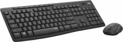 Tastierë wireless + maus Logitech MK295 SilentTouch, layout SLO, 2.4 GHz, grafit, set