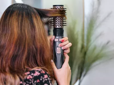 Tharëse flokësh Lafe Sleek & Shine Styler, 1200W, jonizim, 2 aksesorë, e zezë/kupër