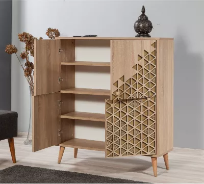 Dollap multifunksional Hanah Home, Multilux-120, ngjyrë lisi Sonoma