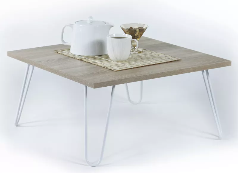 Tavolinë kafeje DIANE FH9180.01 sonama e bardhë 60x60x29Y cm