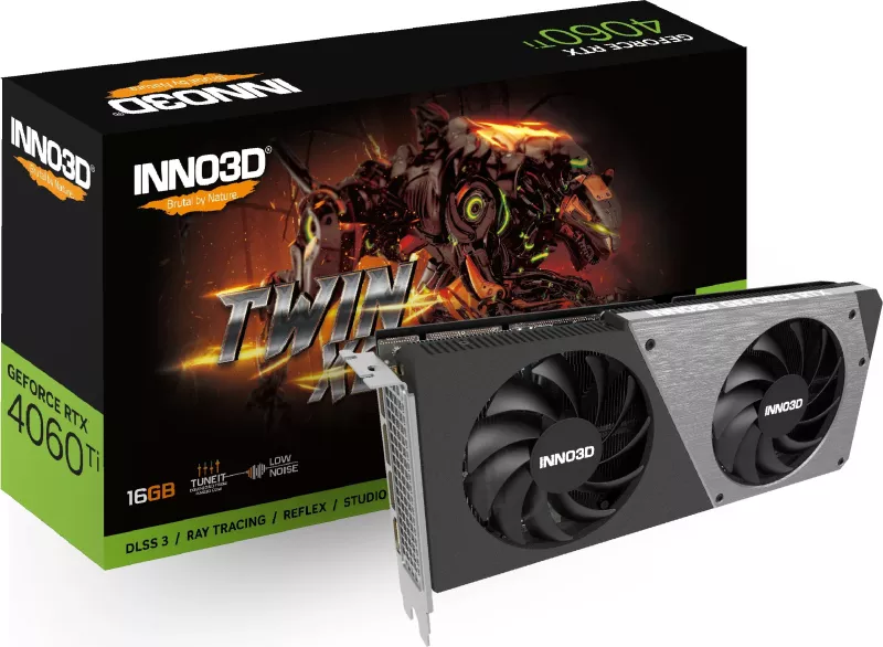 Kartelë grafike Inno3D GeForce RTX 4060 Ti, 16 GB, GDDR6, 128 bit, 7680 x 4320 pixels