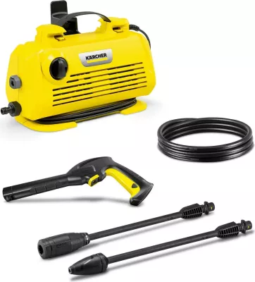 Pastrues me presion i lartë, Karcher, K 2 Premium Horizontal (1.600-933.0), 110 bar, 360 l/h, 1.4 kW, zorrë 5 m, e verdhë