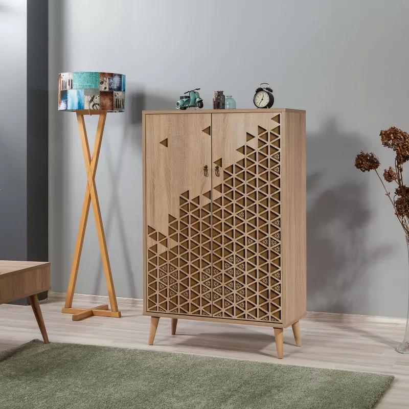 Dollap multifunksional Hanah Home, Multibox - 124, ngjyrë lisi Sonoma