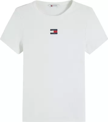 Maicë për femra Tommy Hilfiger Jeans TJW BADGE RIB DW0DW17881, krem [Madhësia: L]