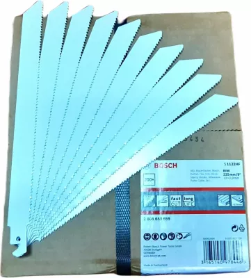 Teh sharrë reciproke Bosch S1122HF 225 mm Bi-Metal për dru/metal, set 10 copë