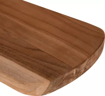 Dërrasë prerëse për kuzhinë, FH4289, dru tik, ngjyrë natyrale, vrimë varëse, dorezë e pjerrët, 14,5x50x2H cm