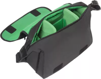 çantë messenger për kamerë DSLR RIVACASE 7450 PS, xhep për tablet 10.1\", poliester rezistent në ujë, e zezë