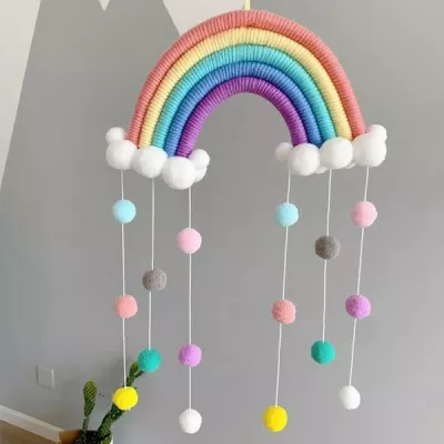 Dekor për Mur Rainbow me Pom-Pom, NEXT, 22x50cm