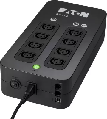 UPS, Eaton 3S 700 IEC (3S700I), 700 VA, 8 dalje IEC, USB HID, e zezë